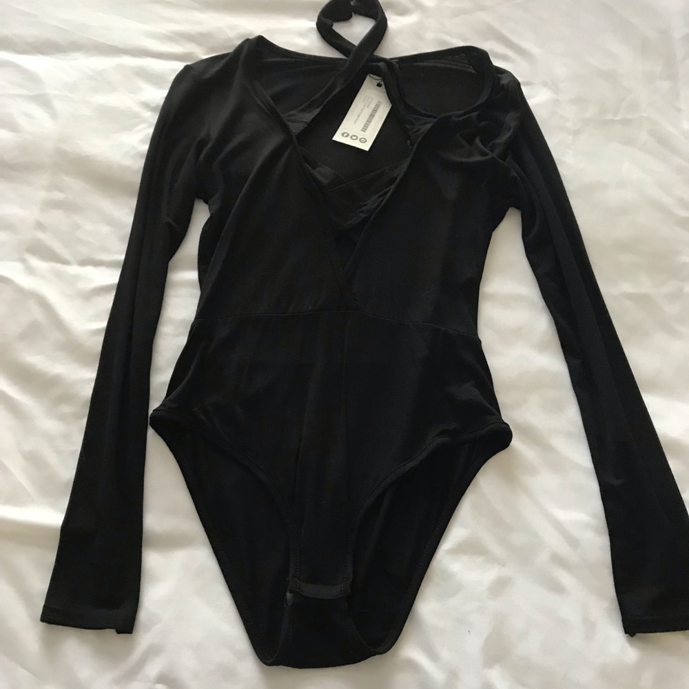 Long sleeve black bodysuit